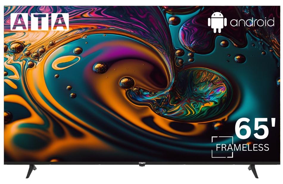 ATA 65 Inch 4K Ultra HD Smart TV - Frameless - 65ATAU0S